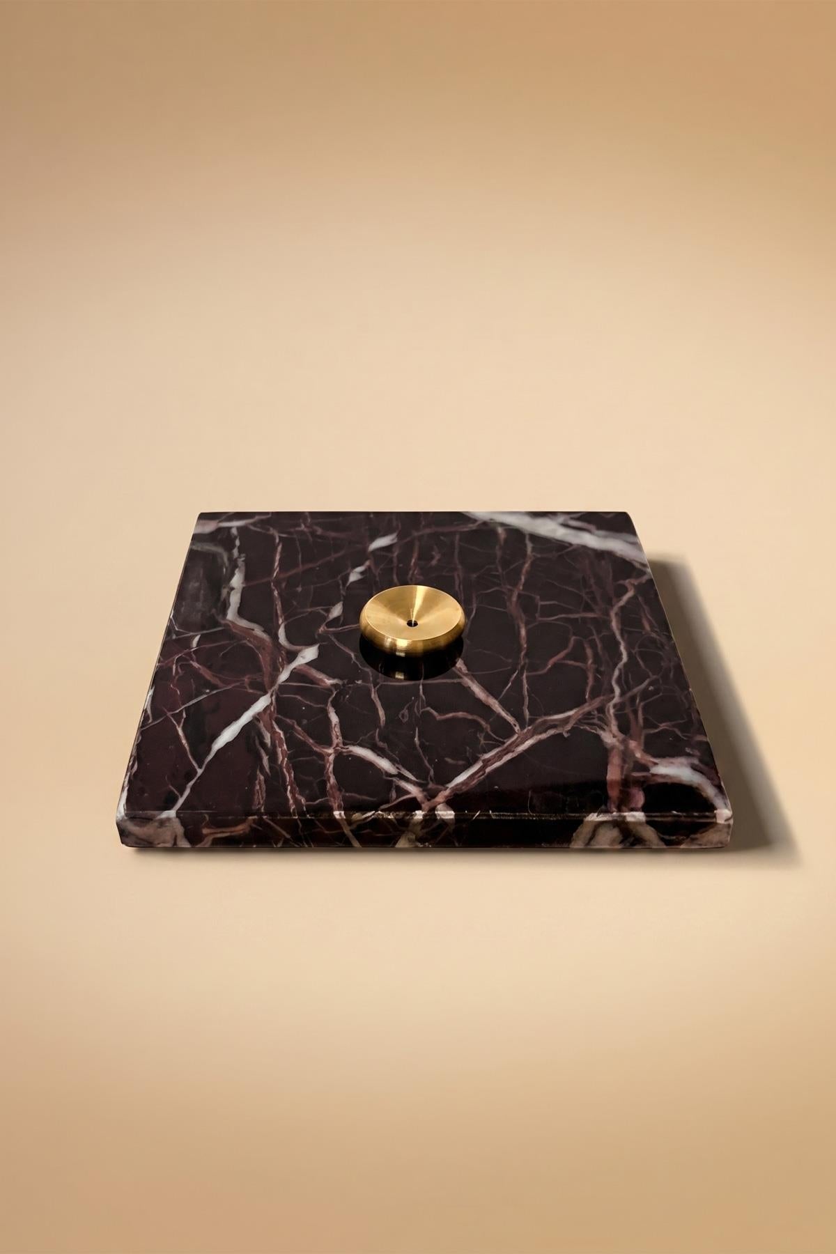 Golden Cherry Square Cone Incense Holder