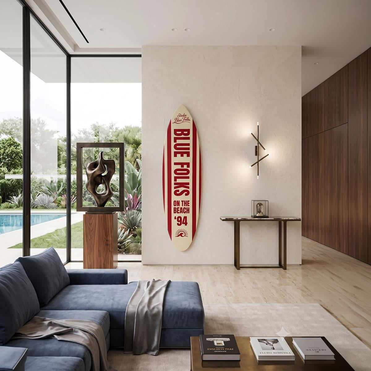 Duke – Surfboard Form Retro Wood Wall Art
