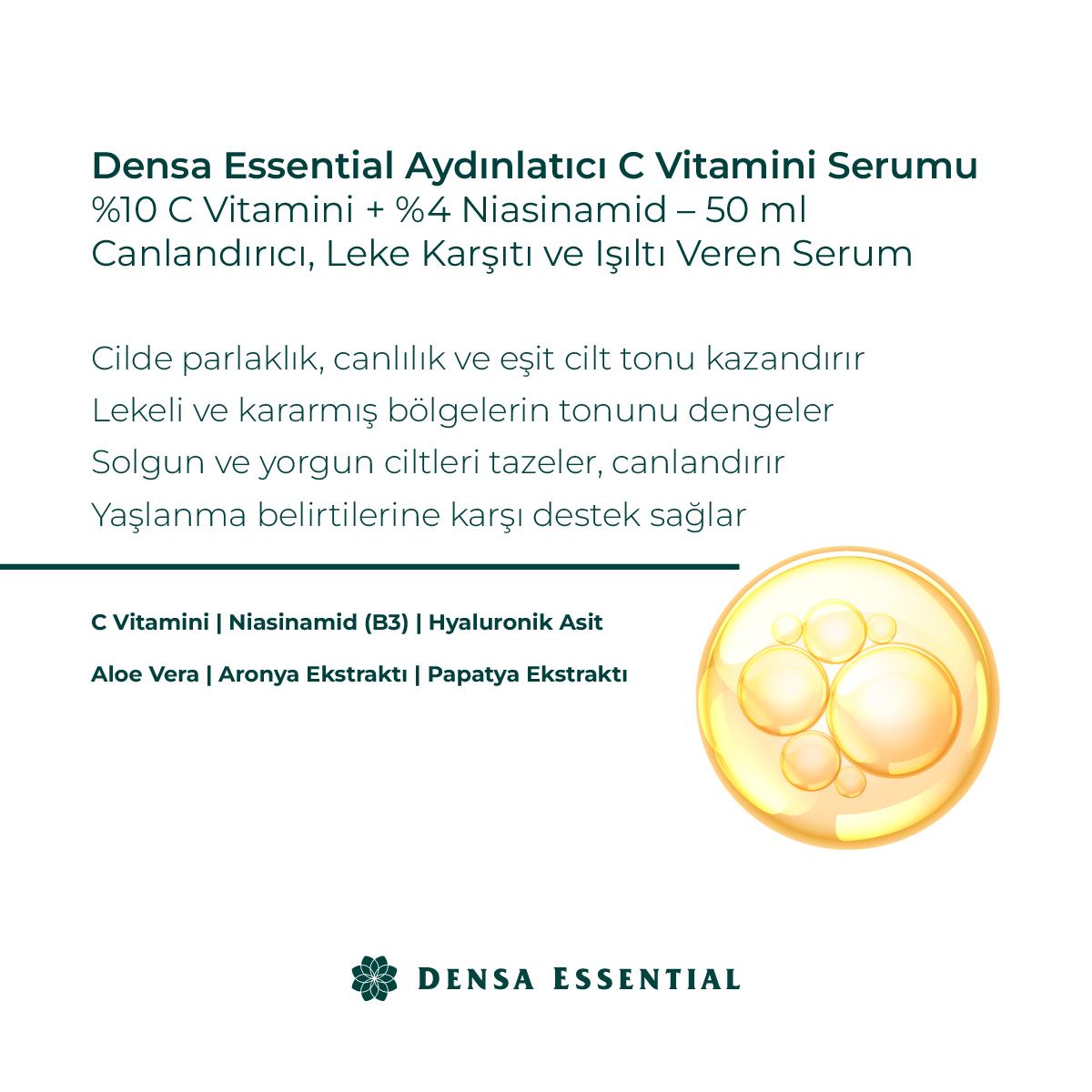 Densa C Vitamini Serum yakın çekim - Chappal
