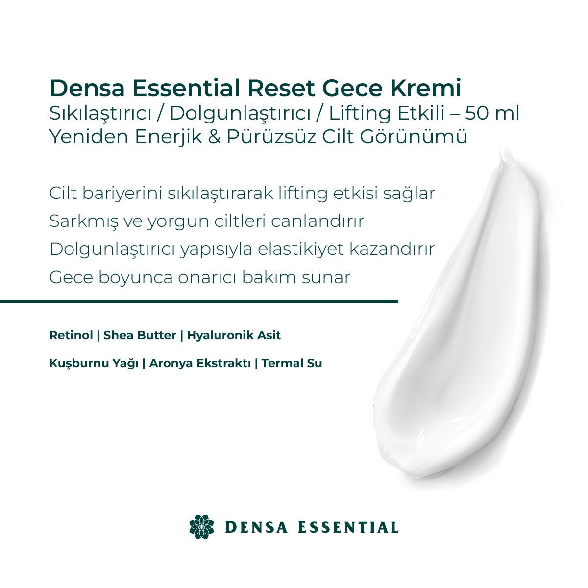 Densa Reset Gece Kremi yakın çekim - Chappal
