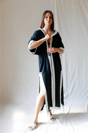 Luna Kaftan Siyah detay - Chappal