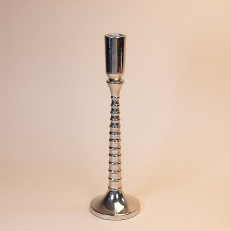 Metal Şamdan Gümüş Rengi 28 cm - Chappal