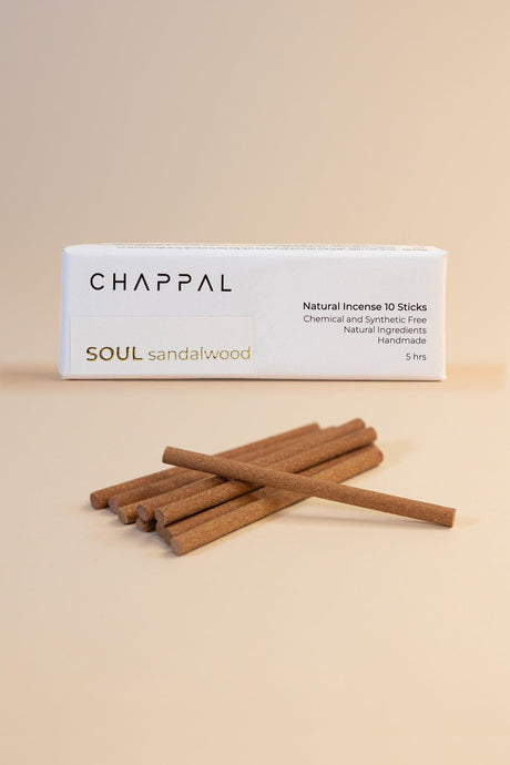 Soul Stick Tütsü Sandal - %100 bitkisel çubuk tütsü, sandal ağacı aroması - Chappal